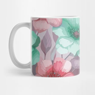 Pink Pastel Spring Flowers Mug